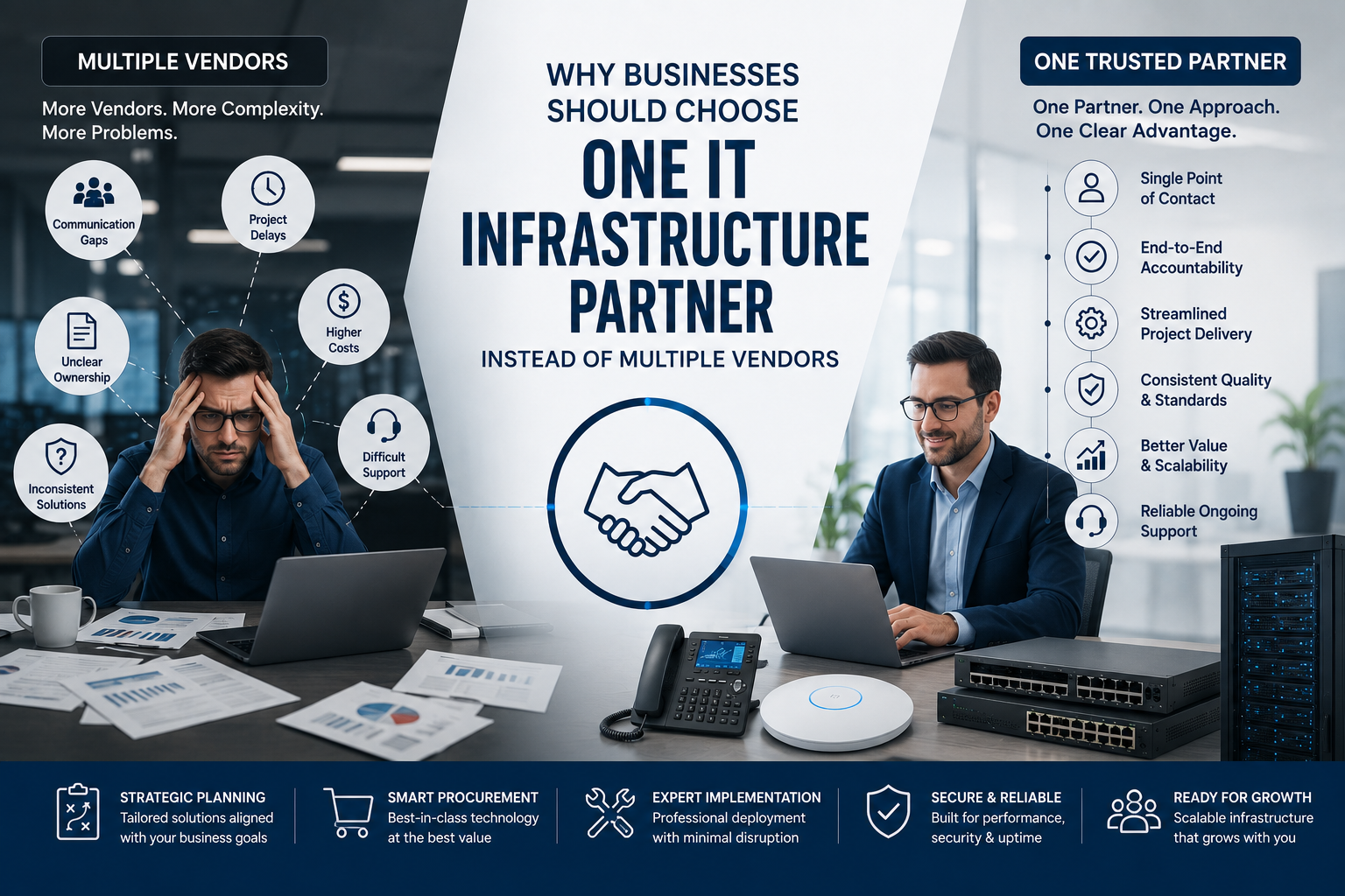 Why Businesses Should Choose One IT Infrastructure Partner Instead of Multiple Vendors